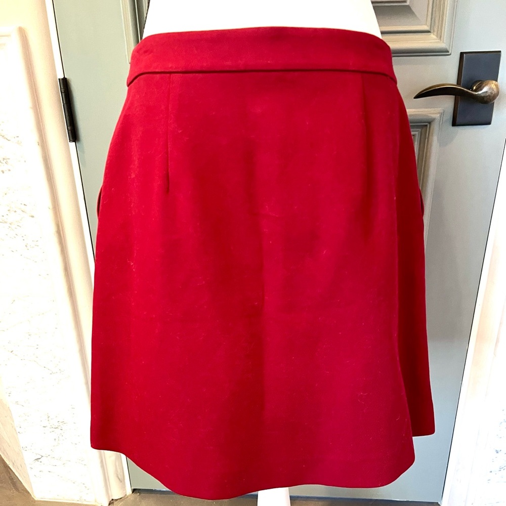 Kate Spade Burgundy mini skirt size 10 - Picture 2 of 6